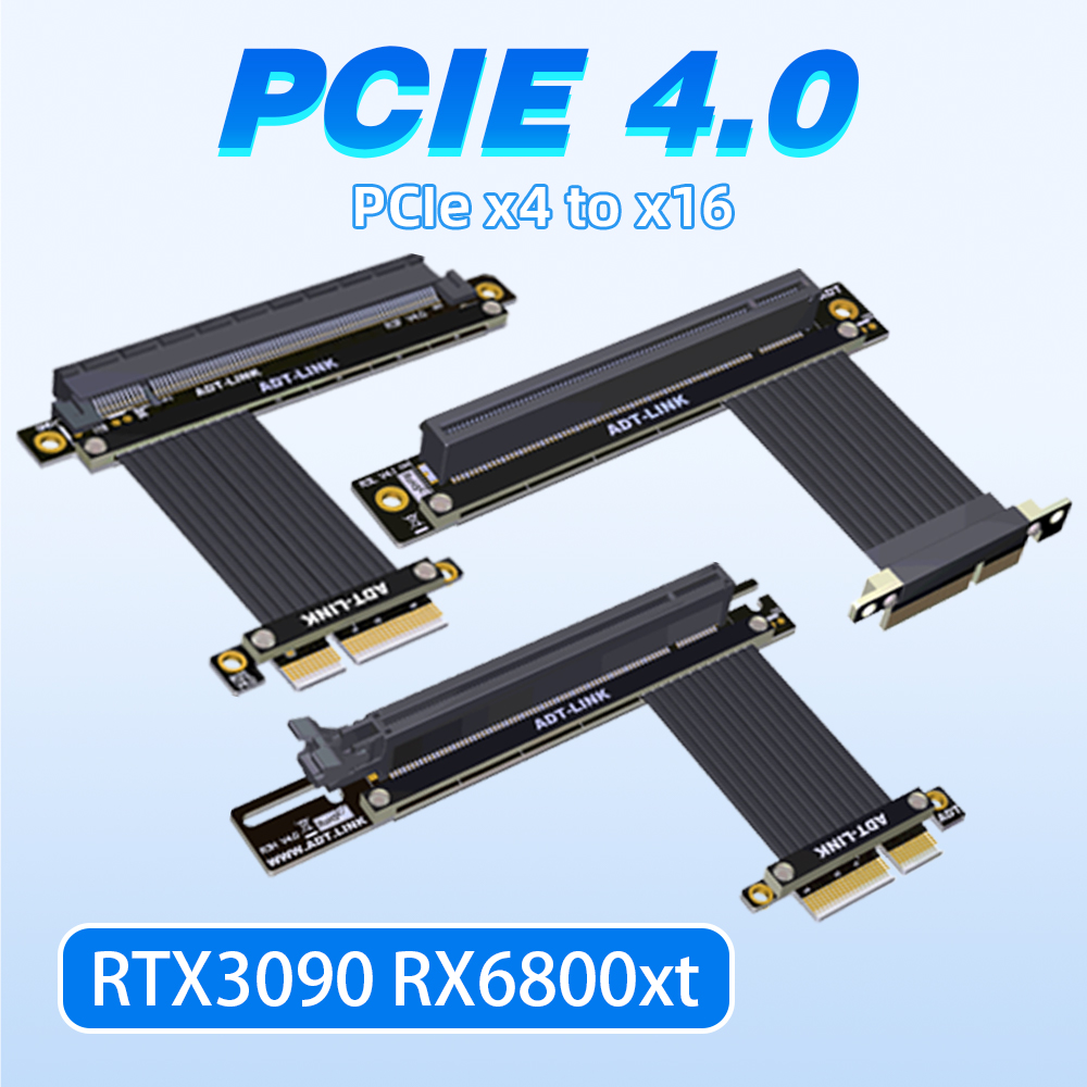 Одинарный двойной 90 градусов  – обзор и цена Pcie 4.0 X16 Riser Cable 90 Degree