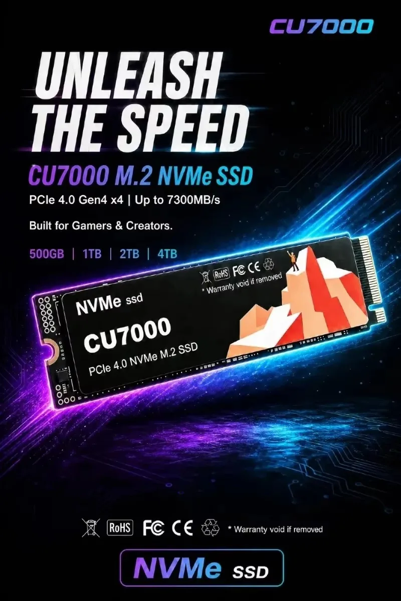 CU7000 SSD M.2 NVMe – высокоск – обзор и цена M.2 Nvme 4Tb Pcie 4.0 Ssd